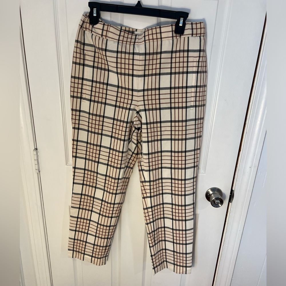 Aritzia, Wilfred, Burberry print, Straight Leg Trousers, size 8